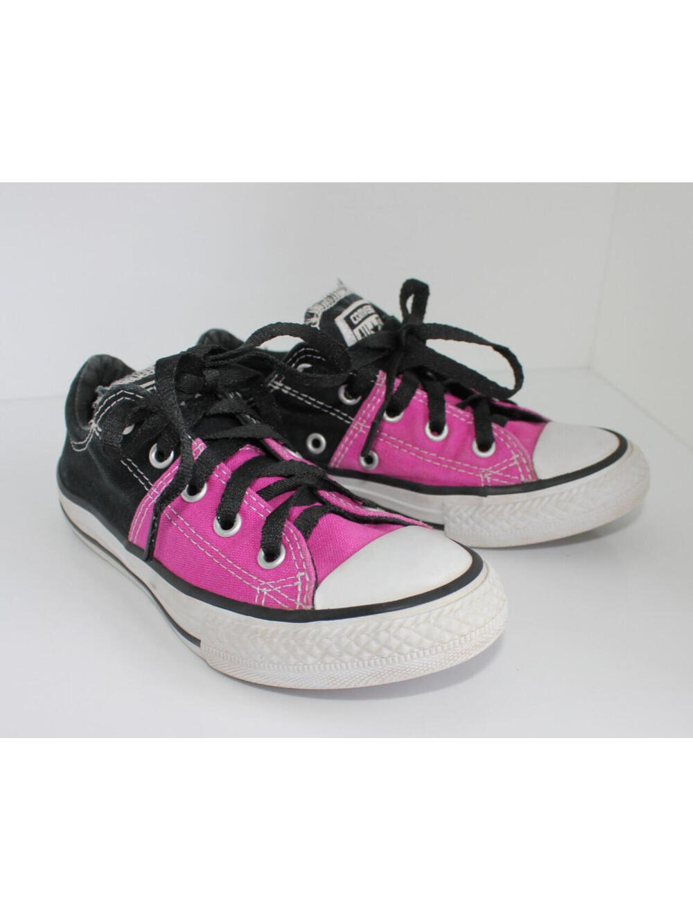 Converse Chuck Taylor Madison OX 651748F Pink Black Kids Sneakers Juniors US 13